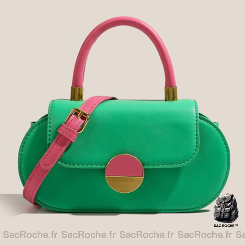 Sac À Main Femme Moderne Vert / 23X2X9Cm