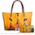 Sac à main femme motif africain orange. - modèle 1 / 49x29x11.5cm - Sac Roche ™