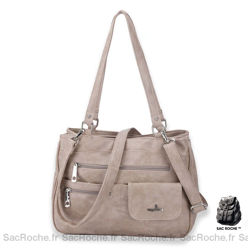 Sac À Main Femme Multi-Poches Gris Cairl Main Femme