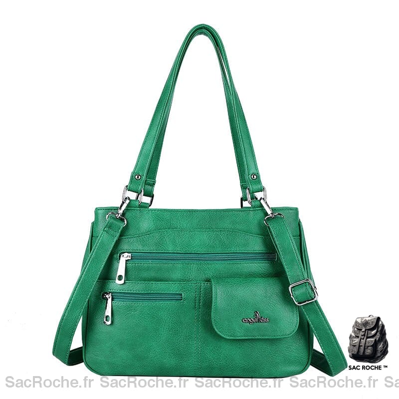 Sac À Main Femme Multi-Poches Vert Main Femme