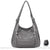 Sac à main femme à multiples poches - modèle Gris / 34x11x27cm - Sac Roche ™