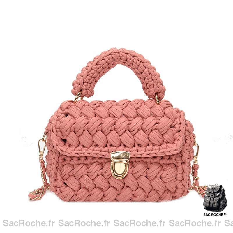 Sac À Main Femme Petit Format Rose / 20X16X6Cm Main Femme