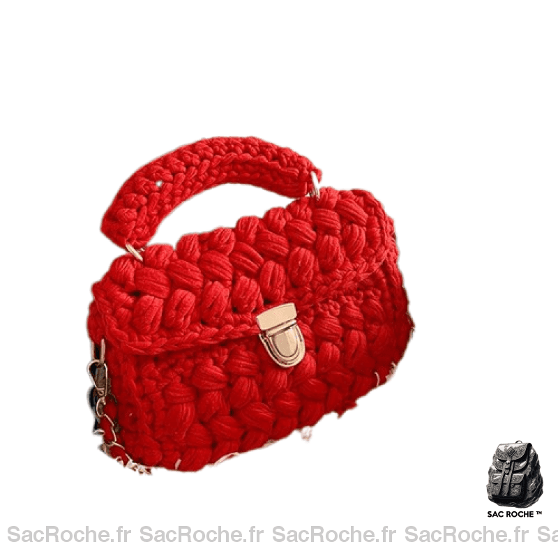 Sac À Main Femme Petit Format Rouge / 20X16X6Cm Main Femme