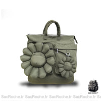 Sac à main femme poches extérieures - modèle Vert / 35x5x40cm - Sac Roche ™
