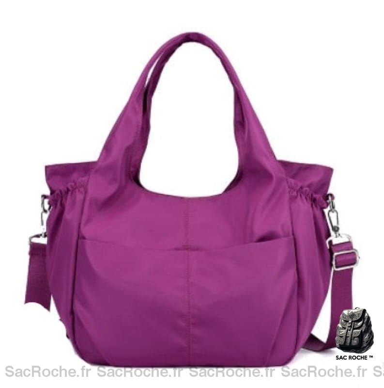 Sac À Main Femme Poches Pratiques Violet / 32X14X29 Cm À