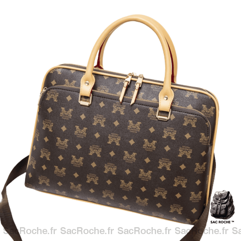 Sac À Main Femme Pour Ordinateur Marron / 37X27X6Cm