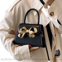 Sac à Main Femme Rabat Noir - modèle Noir - Sac Roche ™