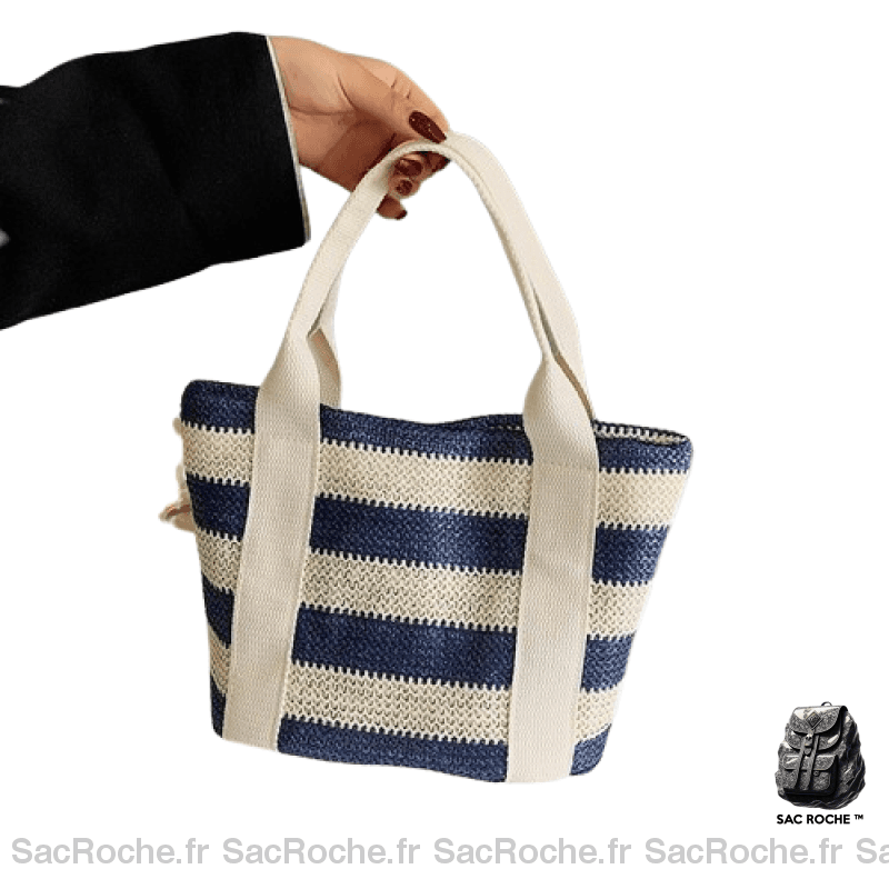 Sac À Main Femme Rayé Bleu