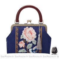 Sac à Main Femme Rétro - modèle Bleu - Sac Roche ™