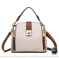 Sac à Main Femme Rétro Carré - modèle Beige - Sac Roche ™