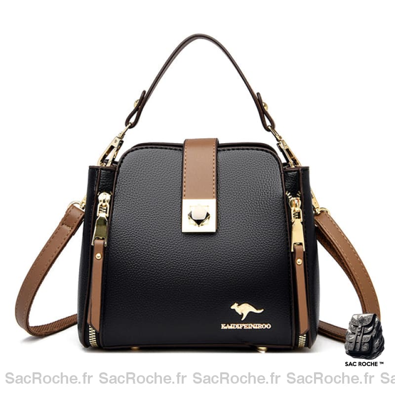 Sac À Main Femme Rétro Carré Noir Sac Main Femme