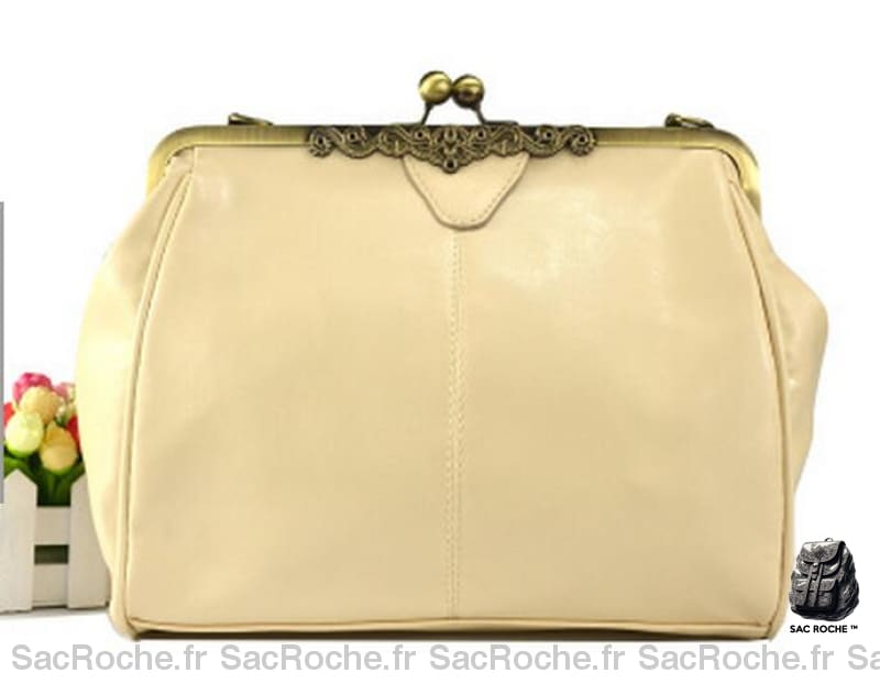 Sac À Main Femme Senior Beige / 35X25X9.5Cm Main Femme