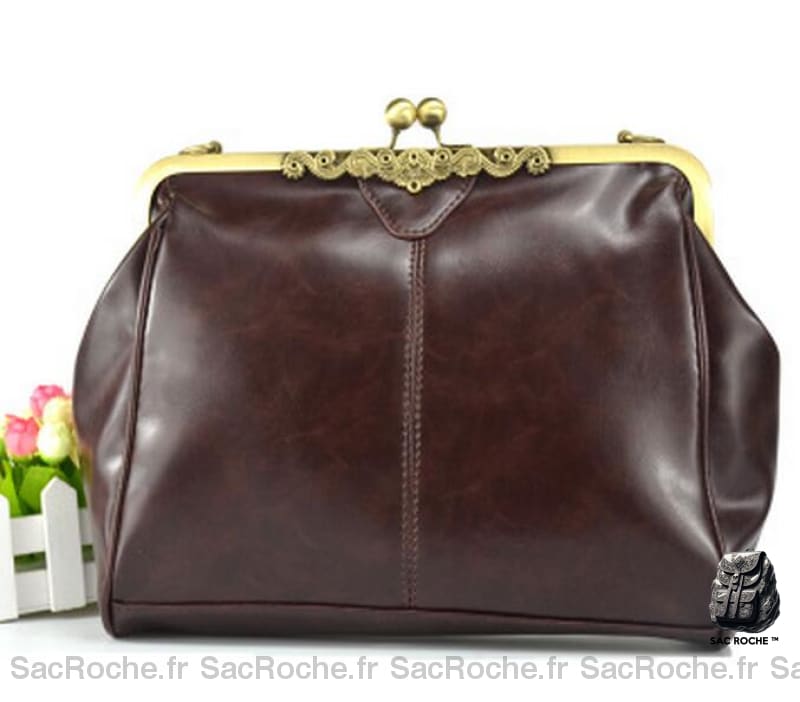 Sac À Main Femme Senior Marron Foncé / 35X25X9.5Cm Main Femme