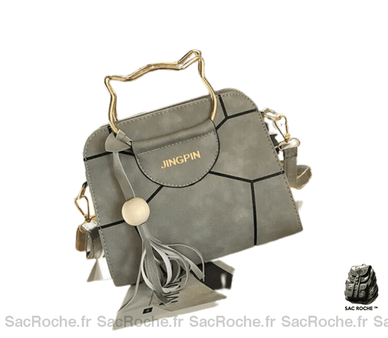 Sac À Main Femme Taille Moyenne Gris Main Femme