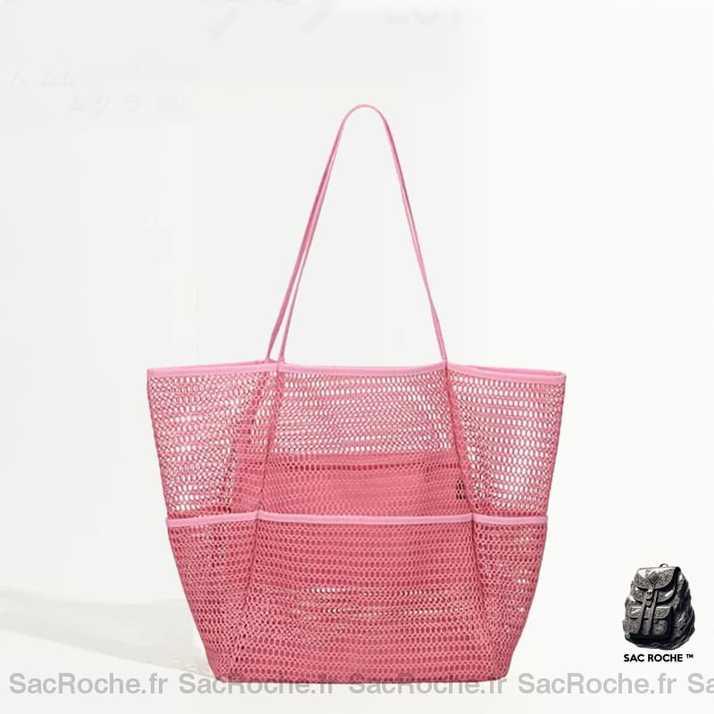 Sac À Main Femme Trou Rose / 35X39Cm