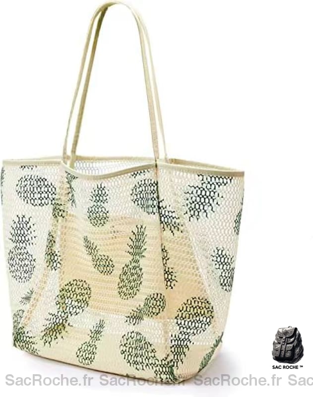 Sac À Main Femme Trou Vert Ananas / 35X39Cm