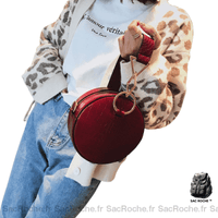 Sac à Main Femme Unique Anse - modèle Rouge foncé / 18x18x7cm - Sac Roche ™