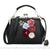 Sac à main fleuri femme - modèle Noir / 19x15x5cm - Sac Roche ™