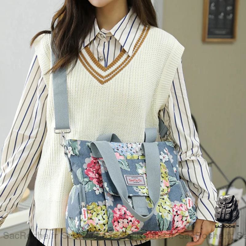 Sac À Main Floral Femme Dos