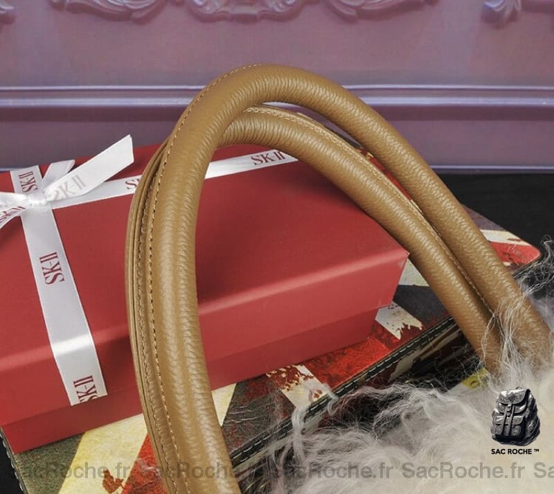 Sac À Main Fourrure Cuir Artificiel Dos Femme