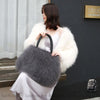 Sac À Main Fourrure Cuir Artificiel Dos Femme
