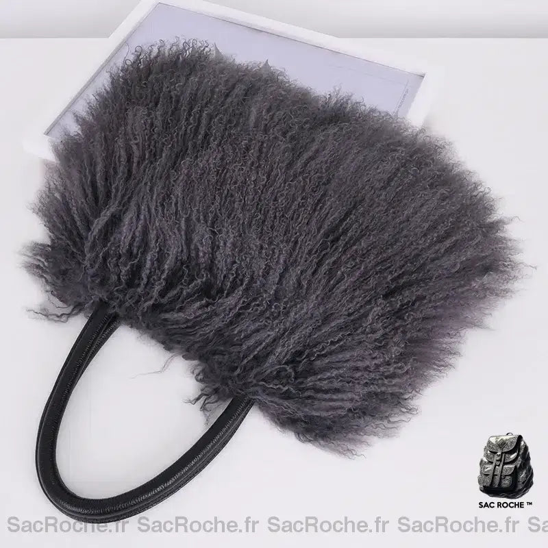Sac À Main Fourrure Cuir Artificiel Dos Femme