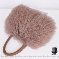 Sac à main Fourrure Cuir Artificiel - modèle Marron - Sac Roche ™