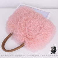 Sac à main Fourrure Cuir Artificiel - modèle Rose - Sac Roche ™