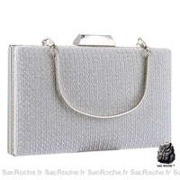 Sac à main mariage femme - modèle Argent / 20x13.5x40cm - Sac Roche ™