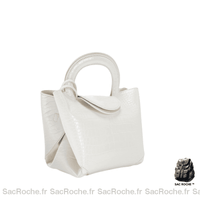 Sac à main mini femme abordable - modèle Blanc / 22.5x12x15cm - Sac Roche ™