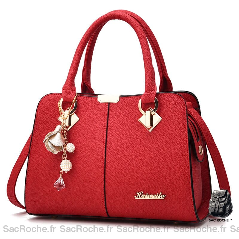 Sac À Main Mini Rouge Main Femme
