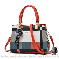 Sac à main multicolore compact - modèle Rouge - Sac Roche ™