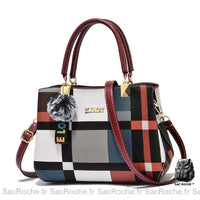 Sac à main multicolore compact - modèle Rouge foncé - Sac Roche ™