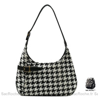 Sac À Main Noir Blanc Petit Sangles Noirs Sac Main Femme