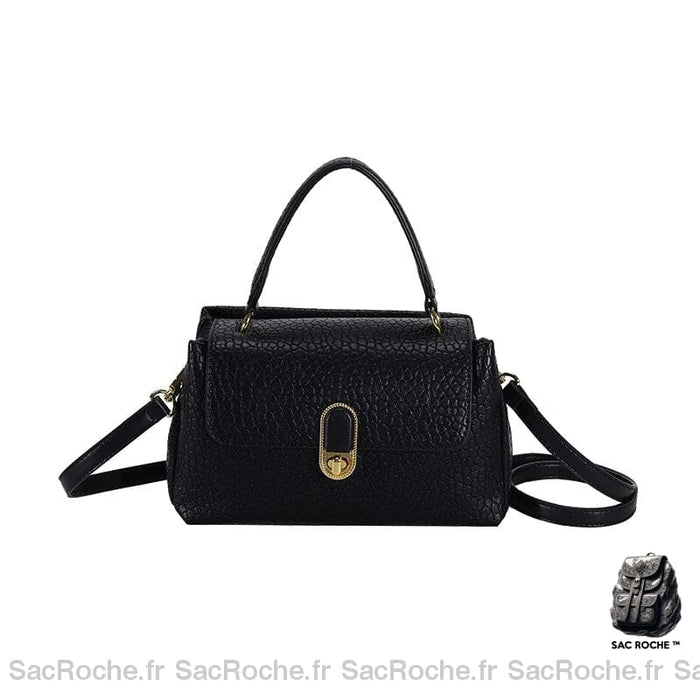 Sac À Main Noir Féminin / 22X14X10Cm Femme