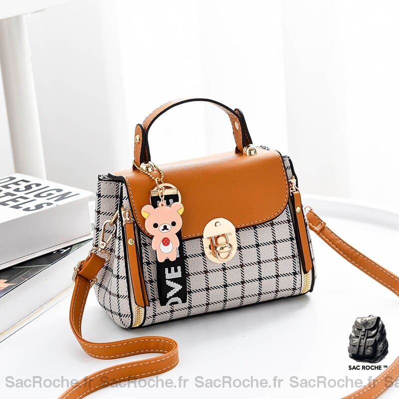 Sac À Main Ours En Peluche Marron Main Femme