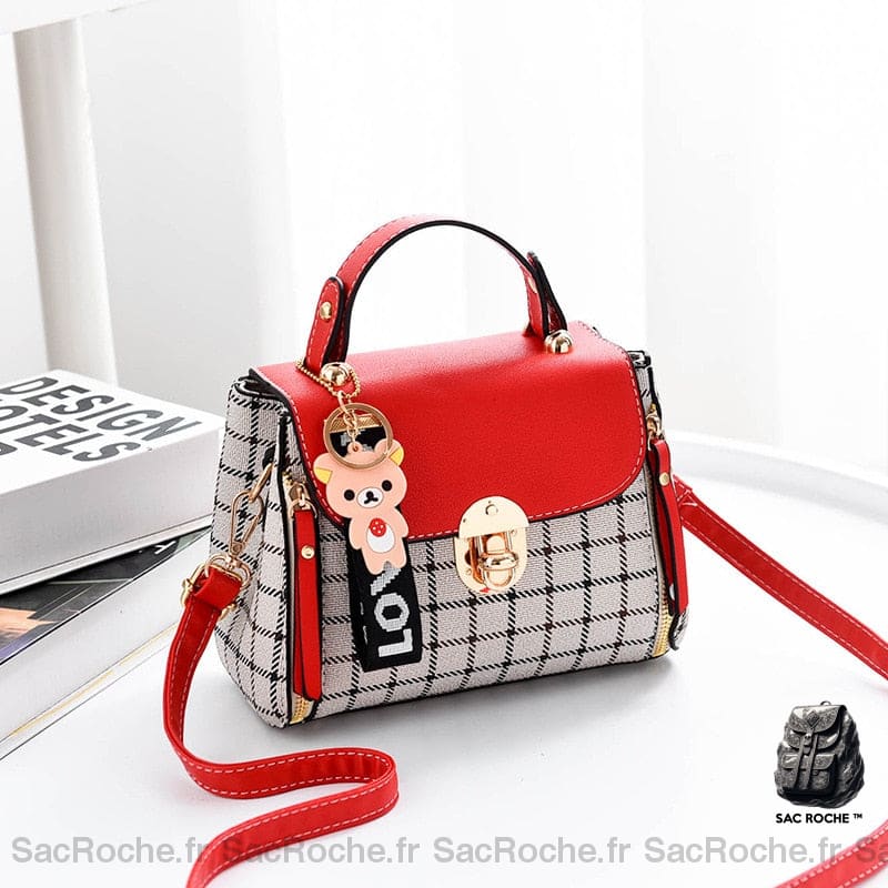 Sac À Main Ours En Peluche Rouge Main Femme