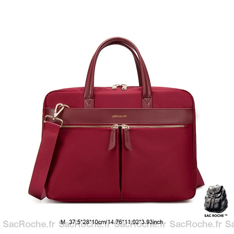 Sac À Main Pc Femme Bordeaux À