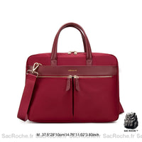 Sac À Main Pc Femme Bordeaux À