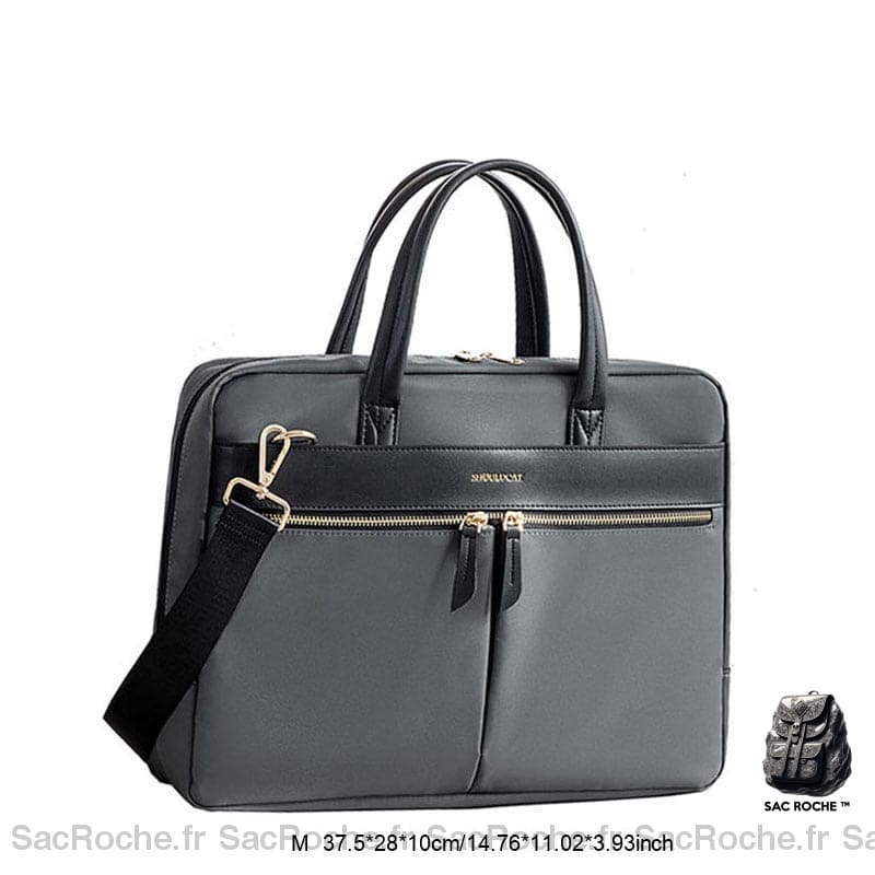 Sac À Main Pc Femme Gris À