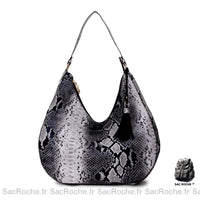Sac à Main Peau de Serpent Femme - modèle Noir - Sac Roche ™