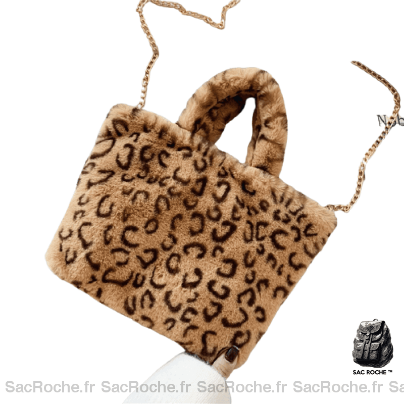 Sac À Main Peluche Pour Femme Marron