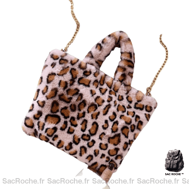 Sac À Main Peluche Pour Femme Rose Marron
