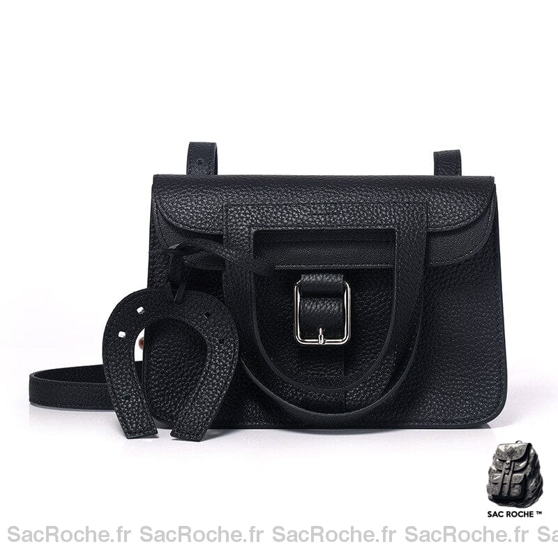 Sac À Main Rabat Femme Noir / 21X6X15Cm Main Femme