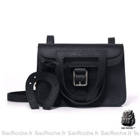 Sac à main rabat femme - modèle Noir / 21x6x15cm - Sac Roche ™
