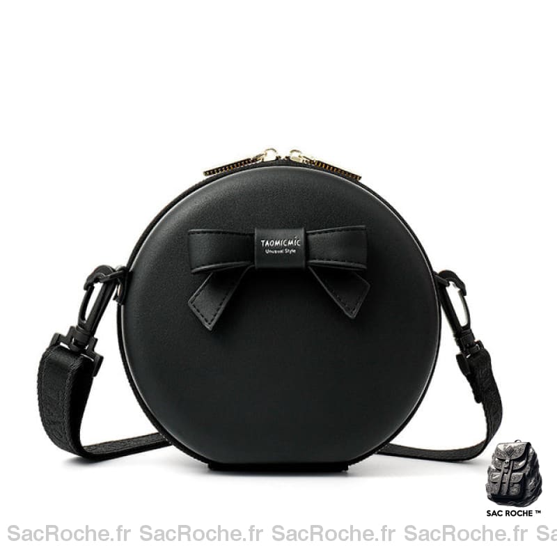 Sac À Main Rond Mini - Bandoulière Pochette Noir Sac Main Femme