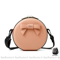 Sac à Main Rond Mini - Bandoulière Pochette - modèle Rose - Sac Roche ™