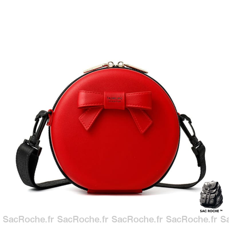 Sac À Main Rond Mini - Bandoulière Pochette Rouge Sac Main Femme