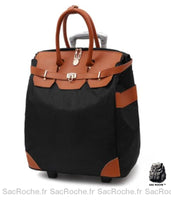 Sac à main à roulettes femme - modèle Noir / 40x46x24cm - Sac Roche ™