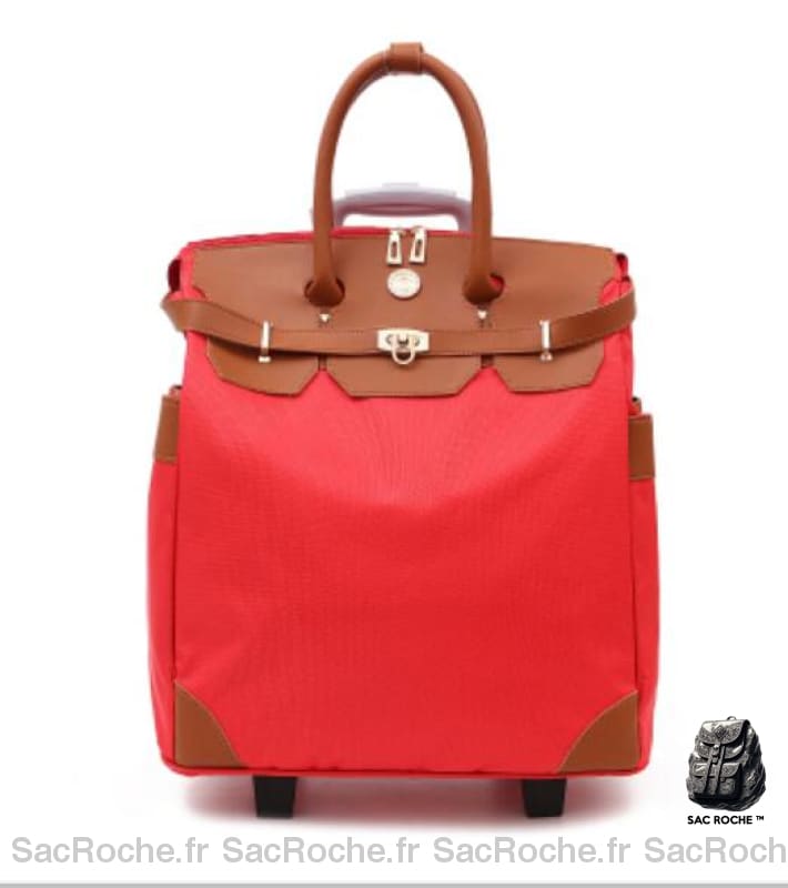 Sac À Main Roulettes Femme Rouge / 40X46X24Cm Main Femme
